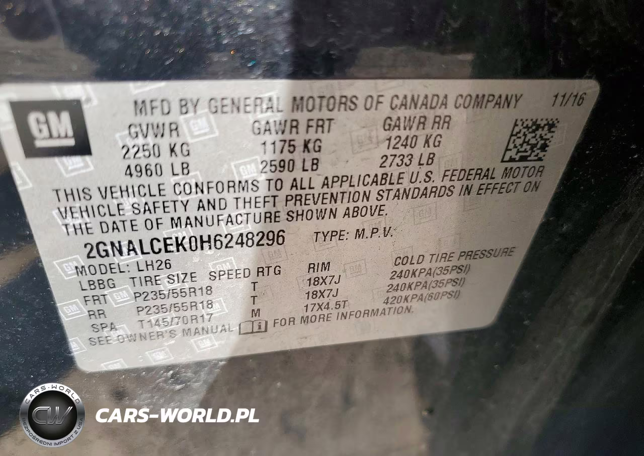 2017 Chevrolet Equinox Lt VIN:2GNALCEK0H6248296 - 12