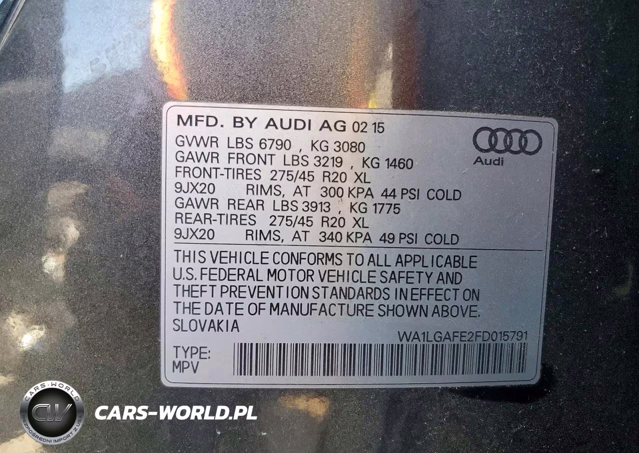 2015 Audi Q7 Premium Plus VIN:WA1LGAFE2FD015791 - 13