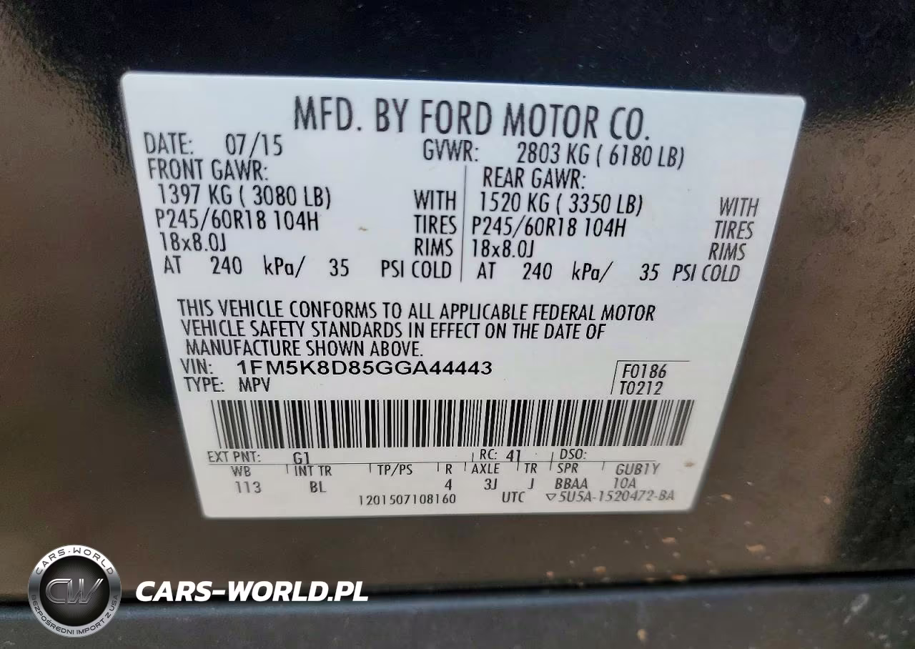 2016 Ford Explorer Xlt VIN:1FM5K8D85GGA44443 - 13