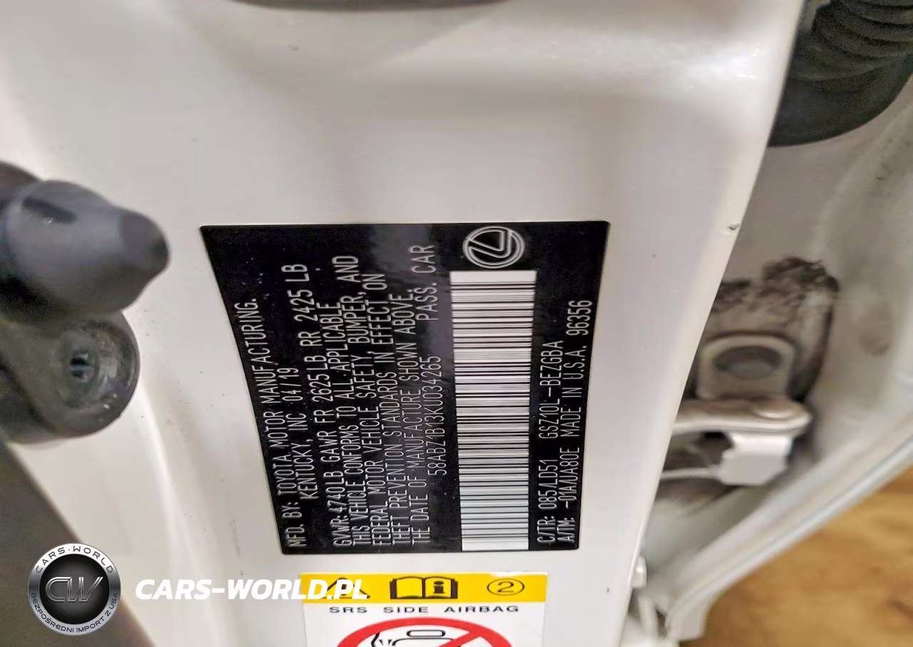 2019 Lexus Es 350 VIN:58ABZ1B13KU034265 - 13