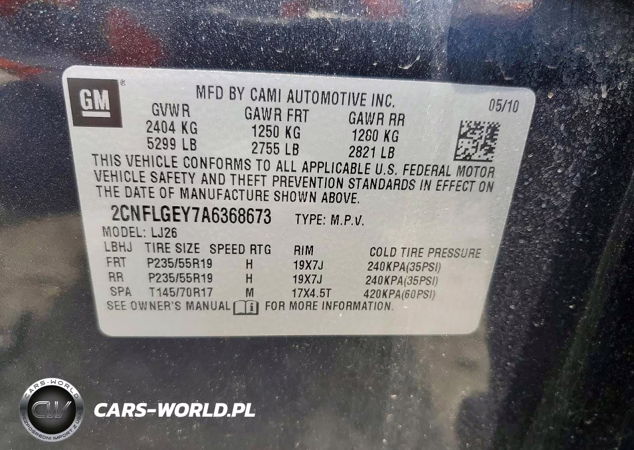 2010 Chevrolet Equinox Ltz VIN:2CNFLGEY7A6368673 - 13