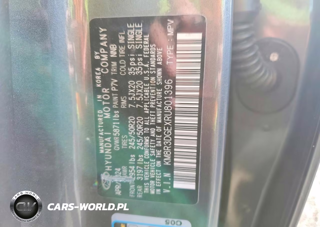 2024 Hyundai Palisade Xrt VIN:KM8R3DGEXRU801396 - 13