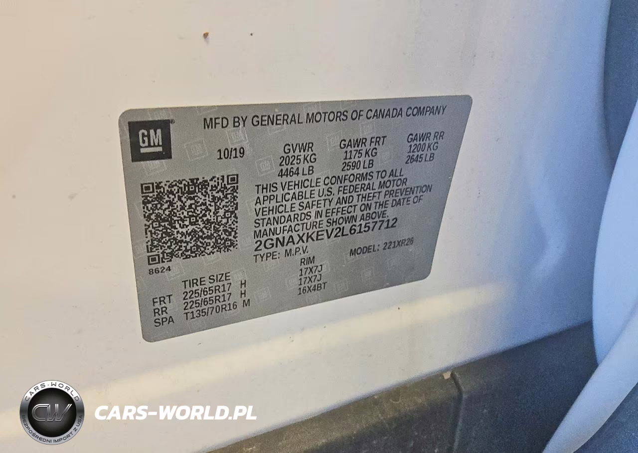 2020 Chevrolet Equinox Lt VIN:2GNAXKEV2L6157712 - 13