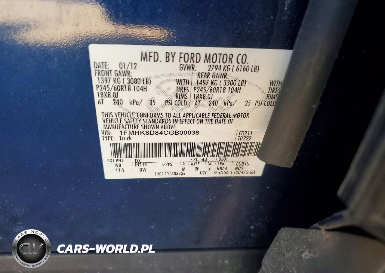 2012 Ford Explorer Xlt VIN:1FMHK8D84CGB00038 - 13