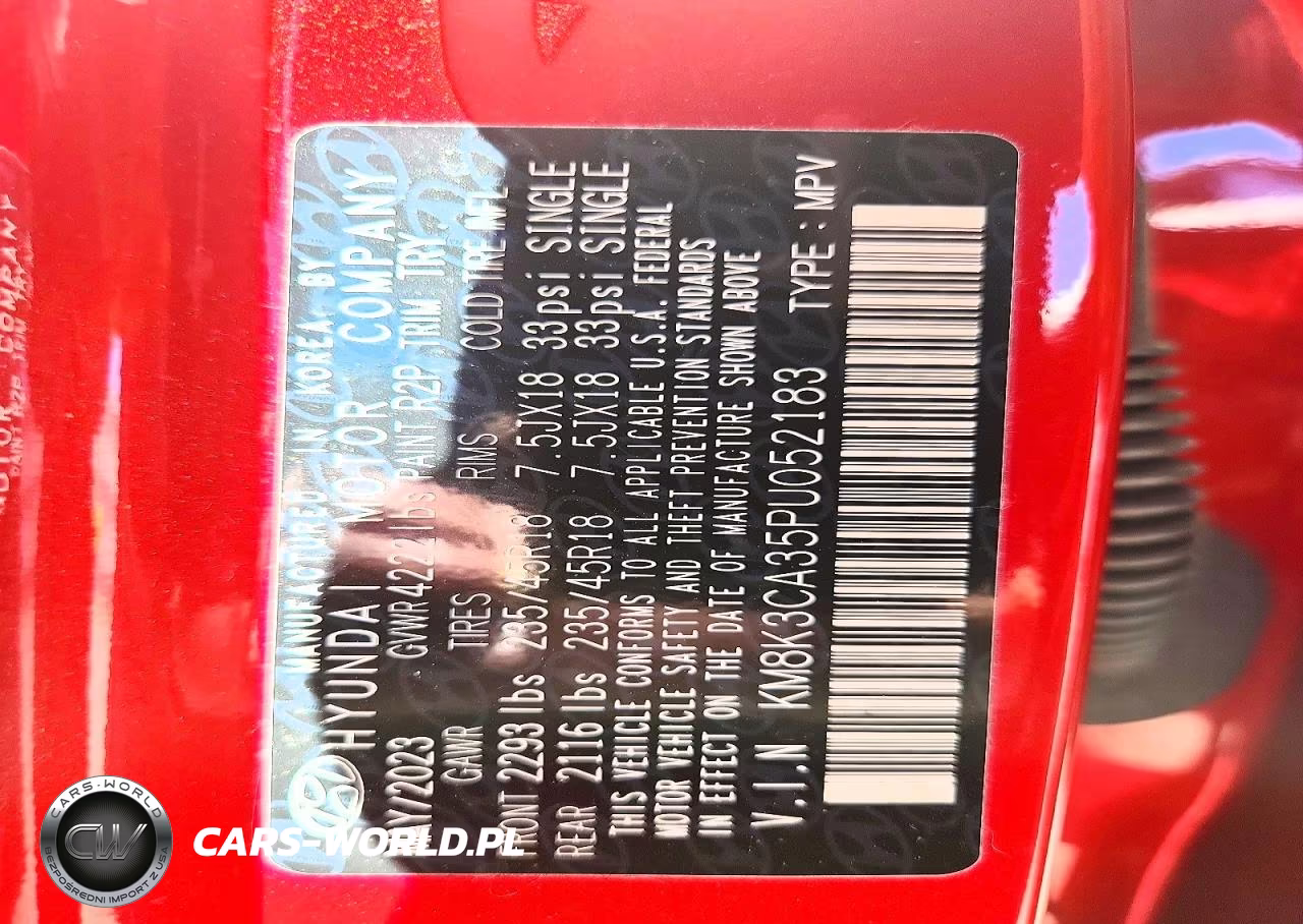 2023 Hyundai Kona N Line VIN:KM8K3CA35PU052183 - 13