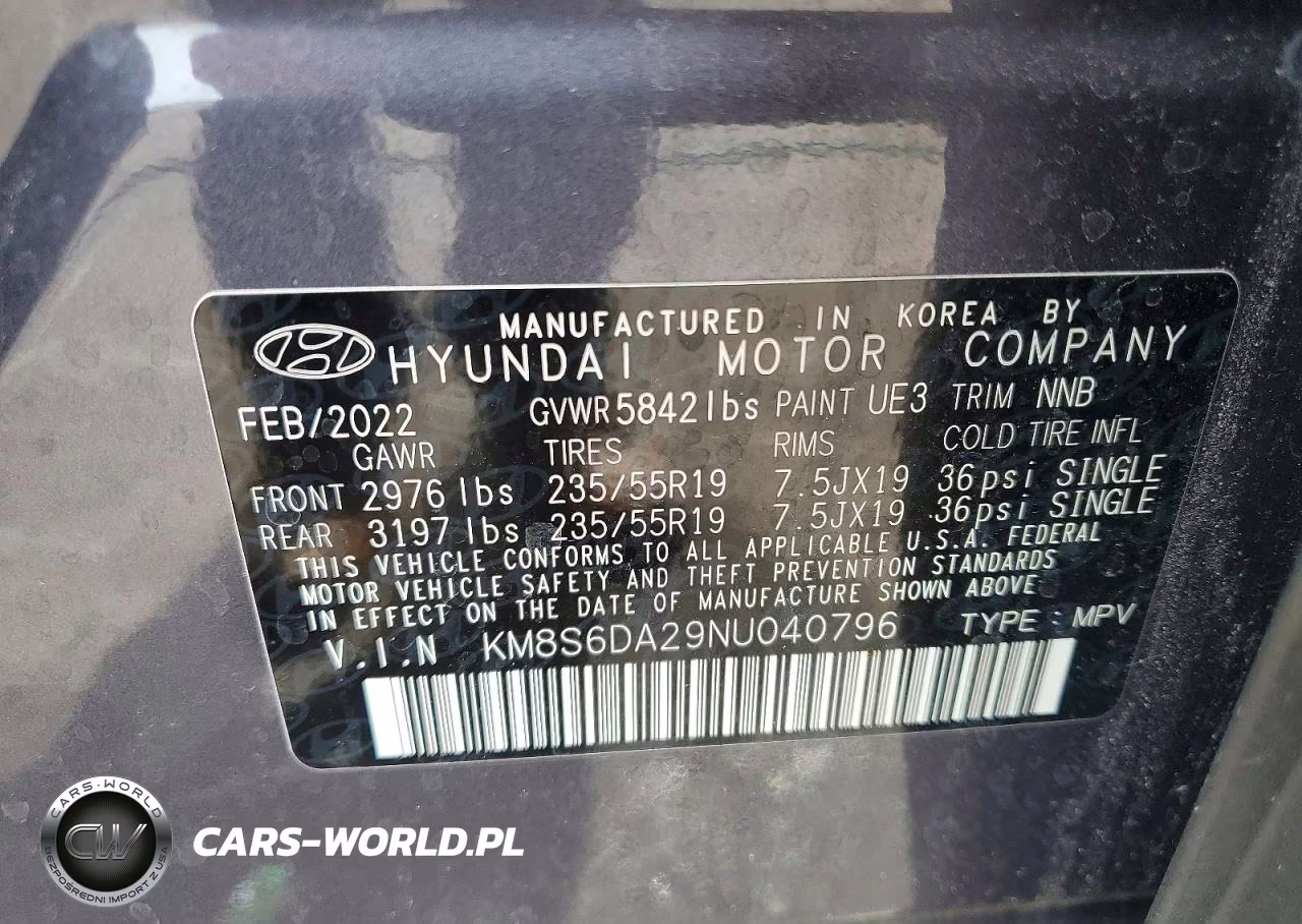 2022 Hyundai Santa Fe Sel VIN:KM8S6DA29NU040796 - 13