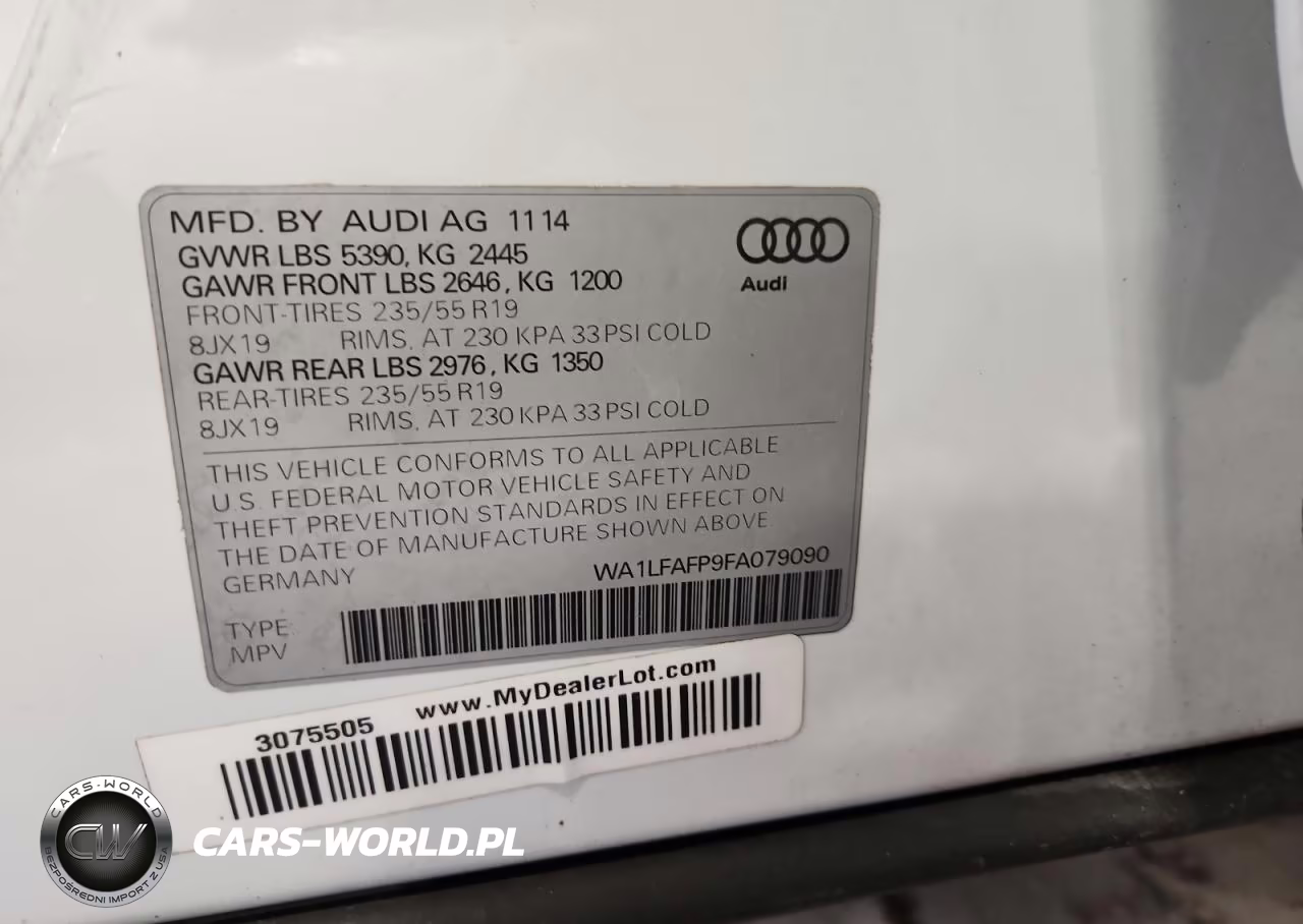 2015 Audi Q5 Premium Plus VIN:WA1LFAFP9FA079090 - 13