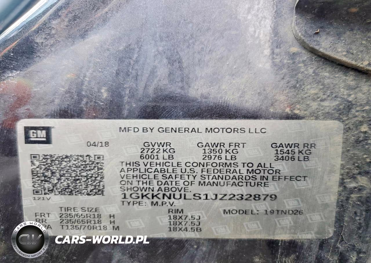 2018 GMC Acadia Slt-1 VIN:1GKKNULS1JZ232879 - 13
