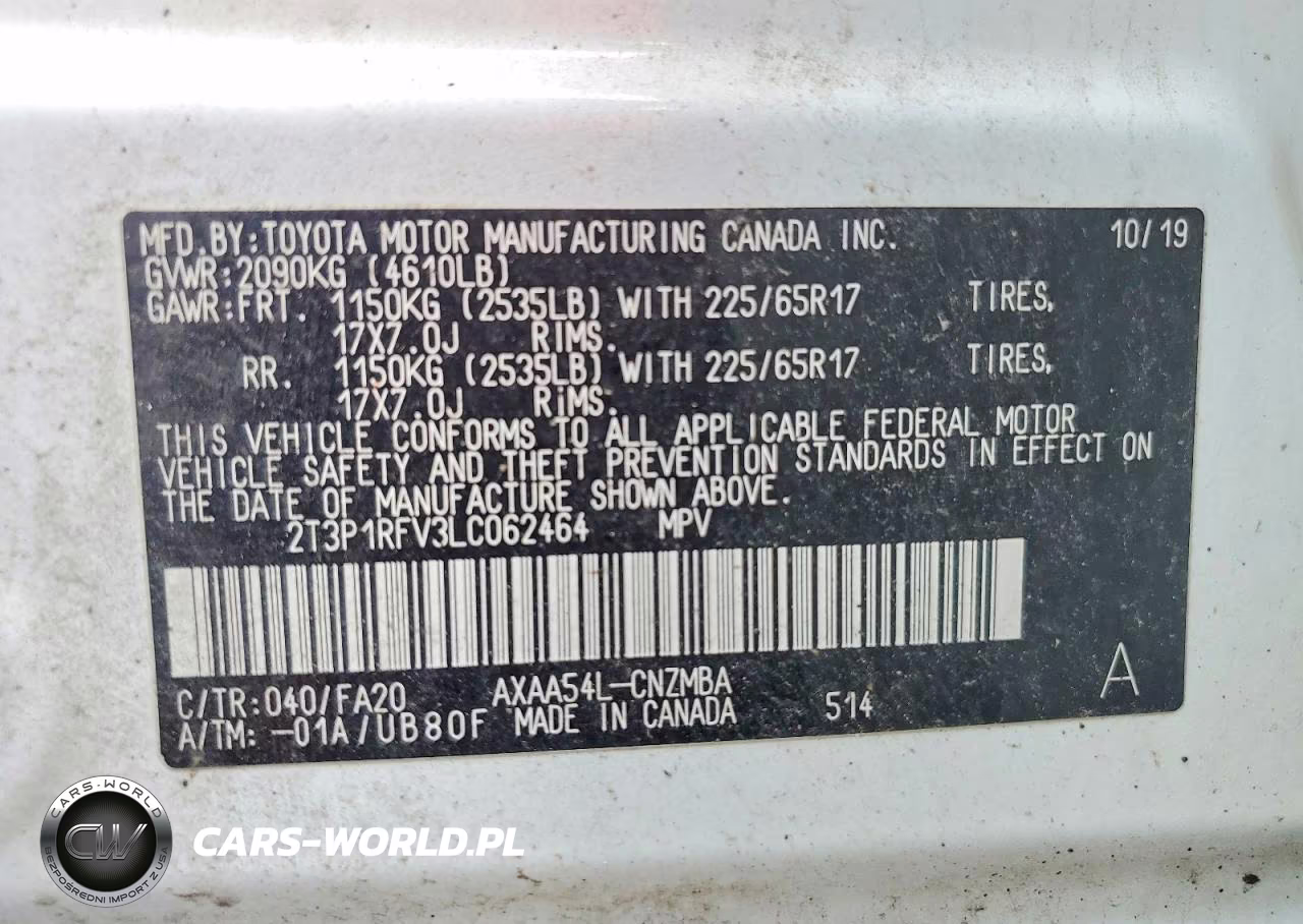 2020 Toyota Rav4 Xle VIN:2T3P1RFV3LC062464 - 13