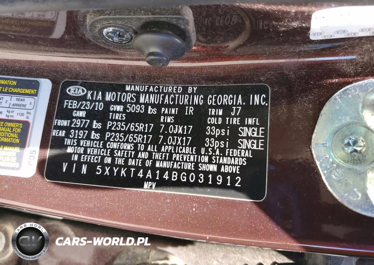 2011 Kia Sorento Lx VIN:5XYKT4A14BG031912 - 13