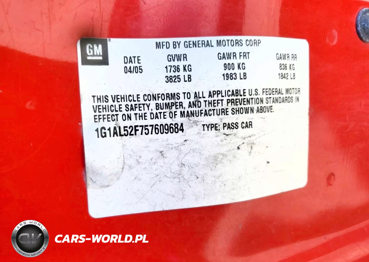 2005 Chevrolet Cobalt Ls VIN:1G1AL52F757609684 - 13