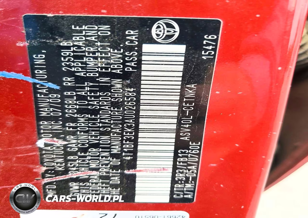 2010 Toyota Camry Le VIN:4T1BF3EK3AU026584 - 12