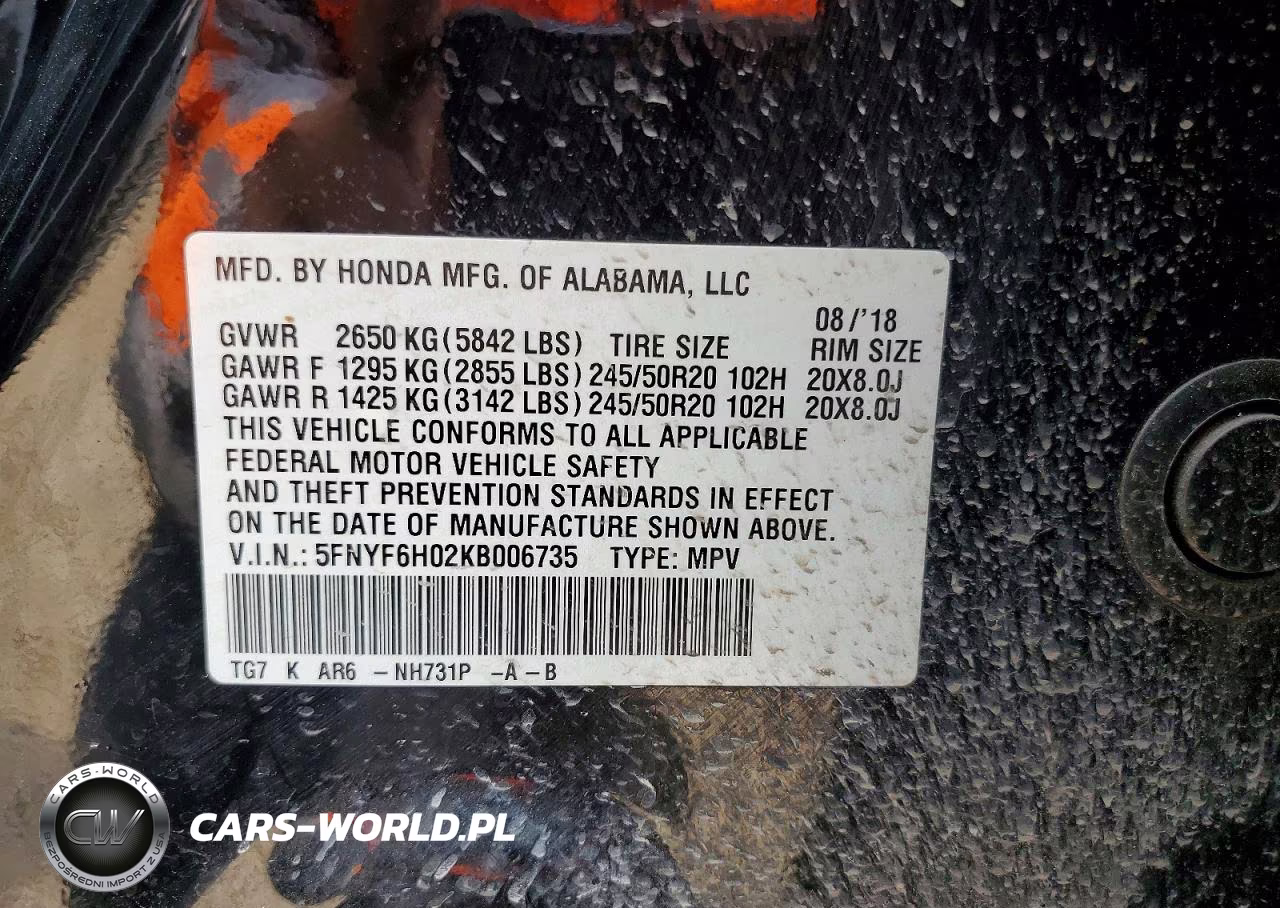 2019 Honda Pilot Elite VIN:5FNYF6H02KB006735 - 12