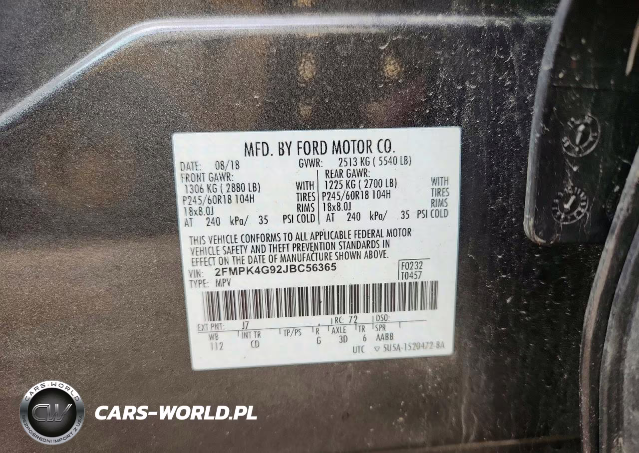 2018 Ford Edge Se VIN:2FMPK4G92JBC56365 - 13