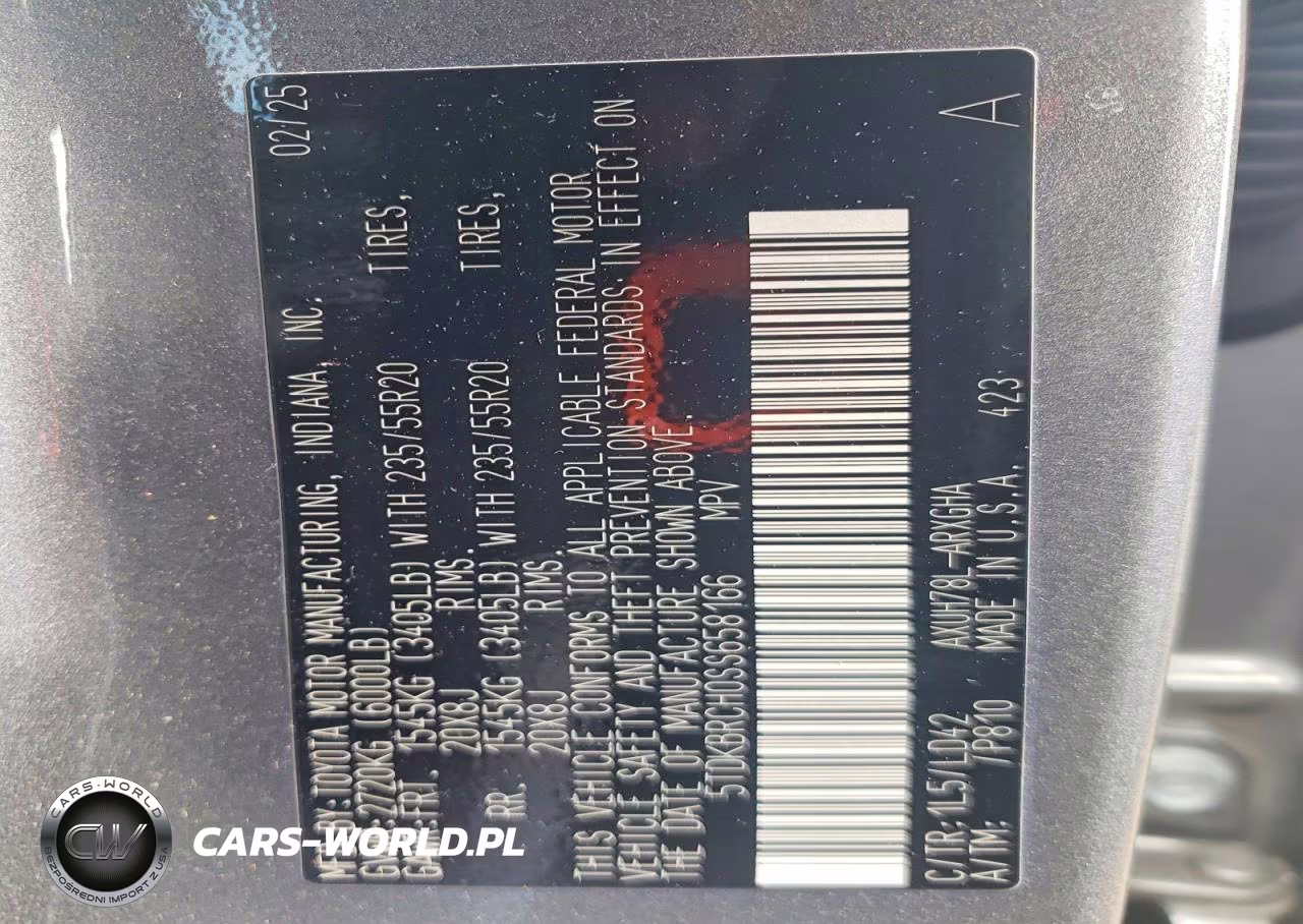 2025 Toyota Highlander Hybrid Limited 25Th Edition VIN:5TDKBRCH0SS658166 - 14