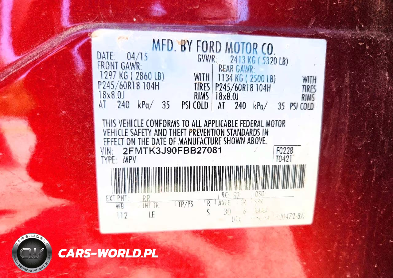 2015 Ford Edge Sel VIN:2FMTK3J90FBB27081 - 13