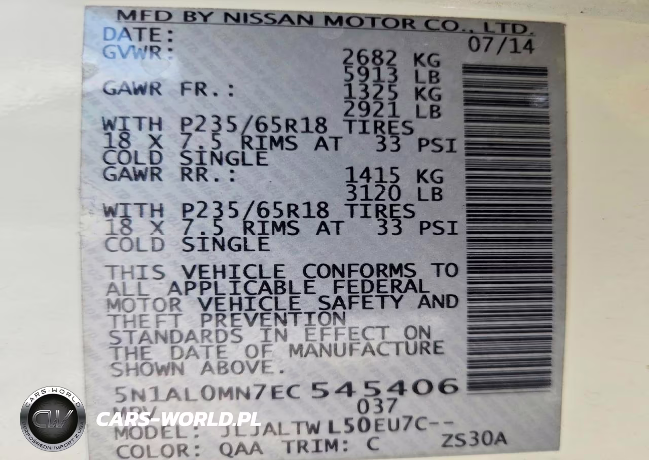 2014 Infiniti Qx60 Base VIN:5N1AL0MN7EC545406 - 14