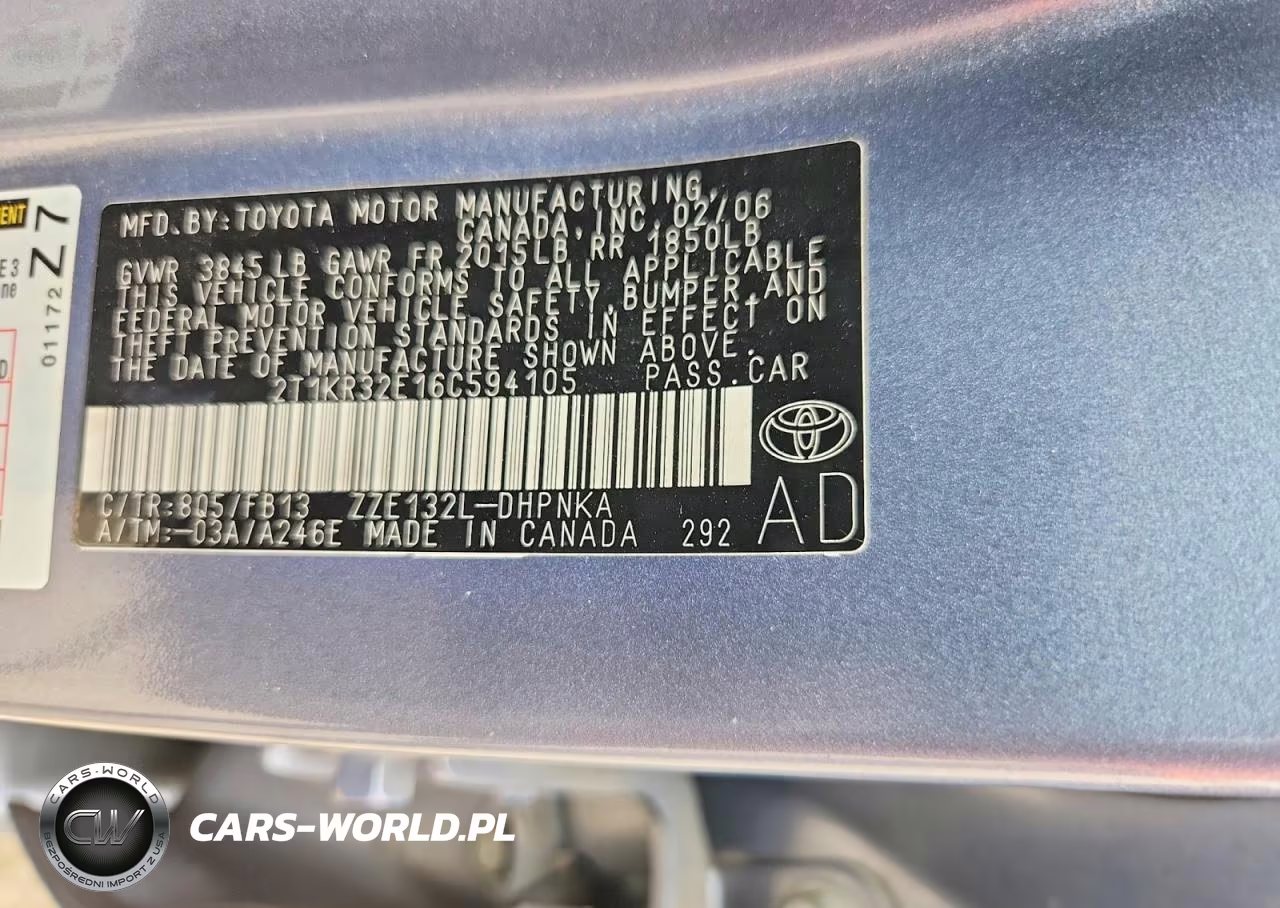 2006 Toyota Corolla Matrix Xr VIN:2T1KR32E16C594105 - 12
