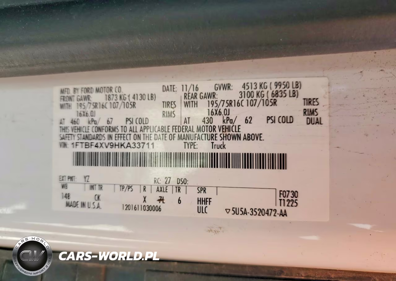 2017 Ford Transit T-350 Delivery Van VIN:1FTBF4XV9HKA33711 - 13