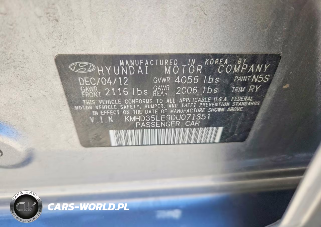 2013 Hyundai Elantra Gt Base VIN:KMHD35LE9DU071351 - 12