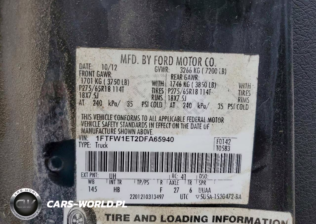 2013 Ford F150 Supercrew VIN:1FTFW1ET2DFA65940 - 12