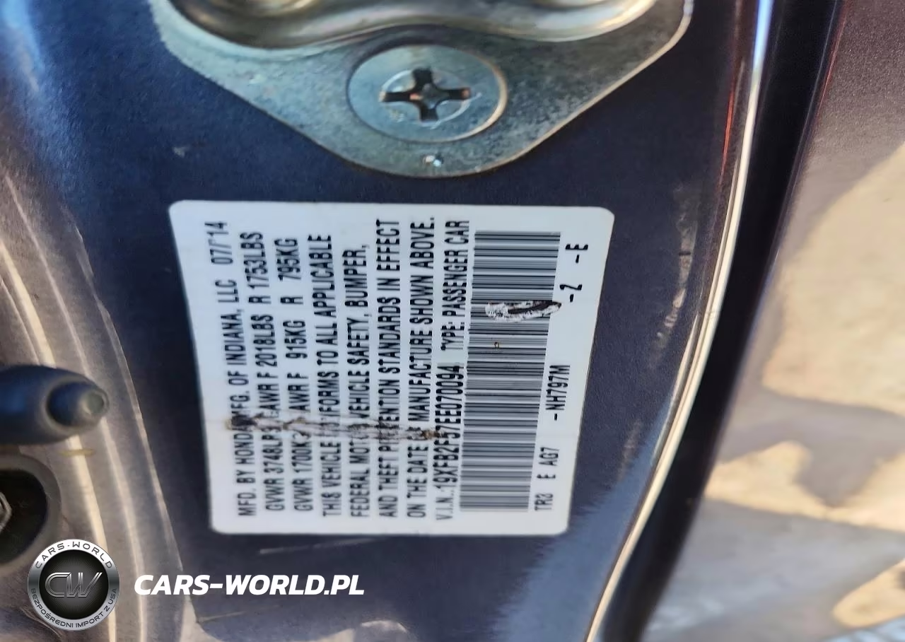 2014 Honda Civic Lx VIN:19XFB2F57EE070094 - 12