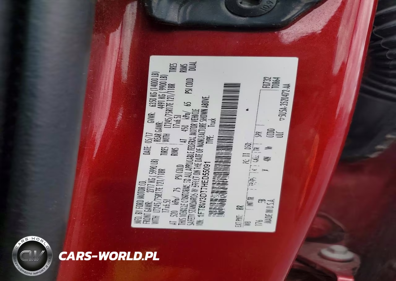 2017 Ford F350 Super Duty VIN:1FT8W3DT7HED55091 - 13