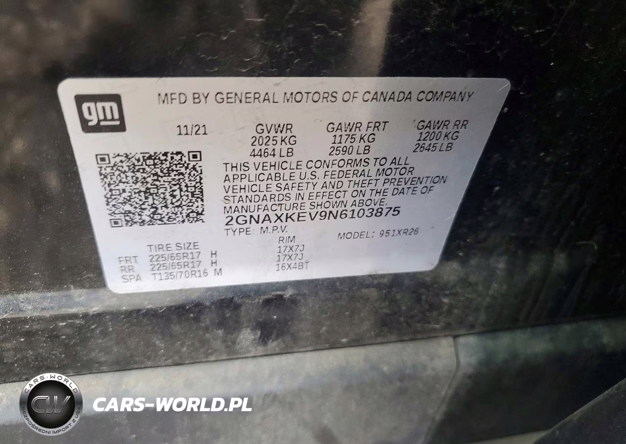2022 Chevrolet Equinox Lt VIN:2GNAXKEV9N6103875 - 12