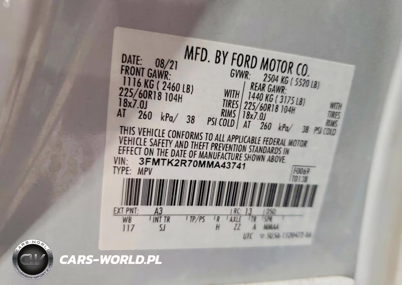 2021 Ford Mustang Mach-E California Route 1 VIN:3FMTK2R70MMA43741 - 13
