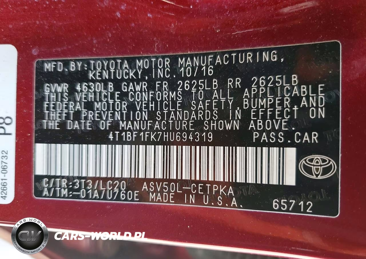 2017 Toyota Camry Xse VIN:4T1BF1FK7HU694319 - 13