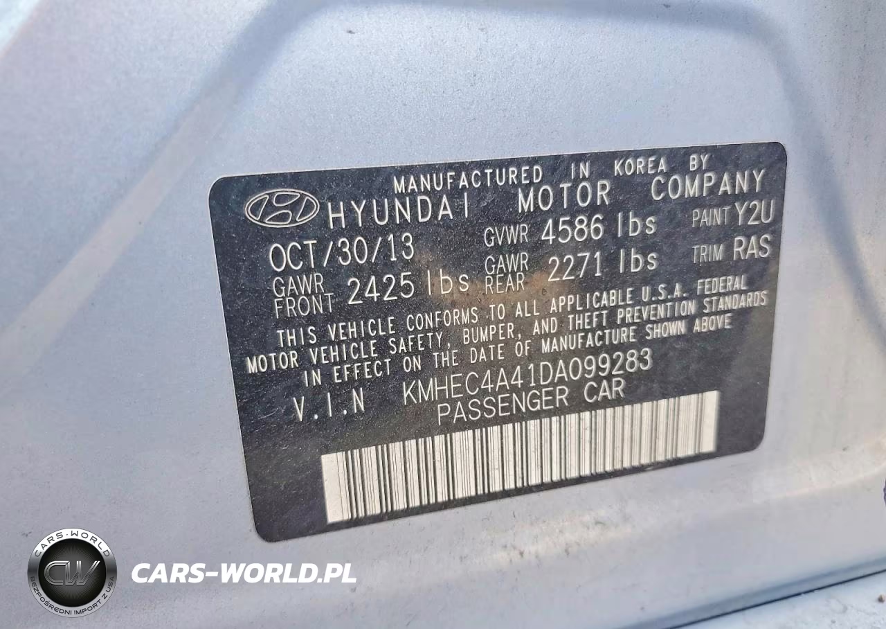 2013 Hyundai Sonata Hybrid VIN:KMHEC4A41DA099283 - 12