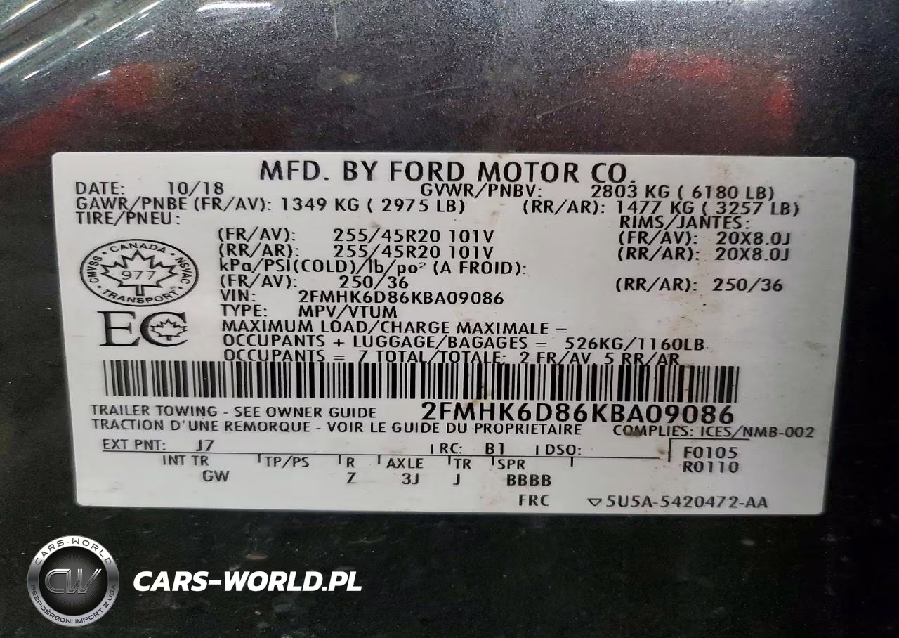 2019 Ford Flex Limited VIN:2FMHK6D86KBA09086 - 13