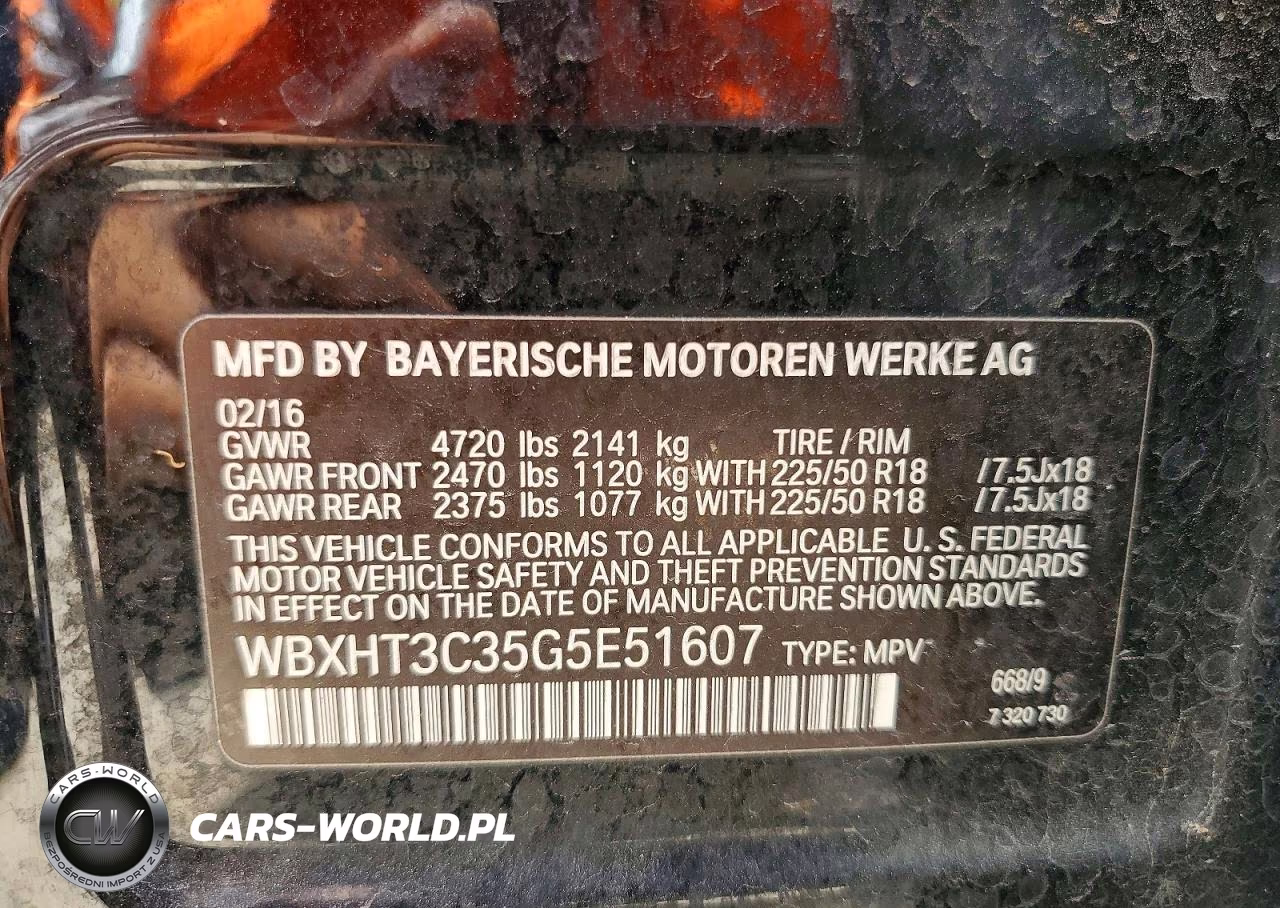 2016 BMW X1 VIN:WBXHT3C35G5E51607 - 12