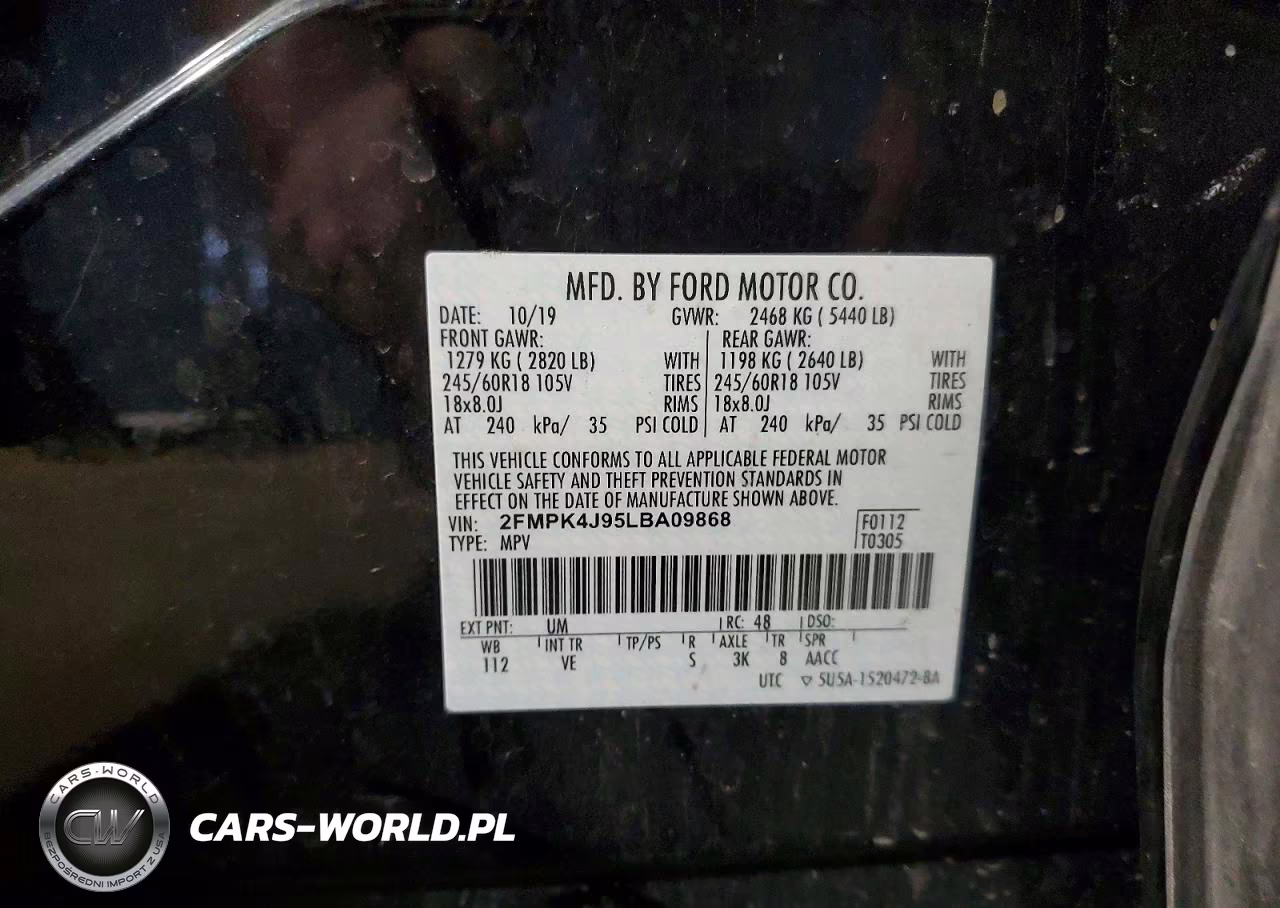 2020 Ford Edge Sel VIN:2FMPK4J95LBA09868 - 14