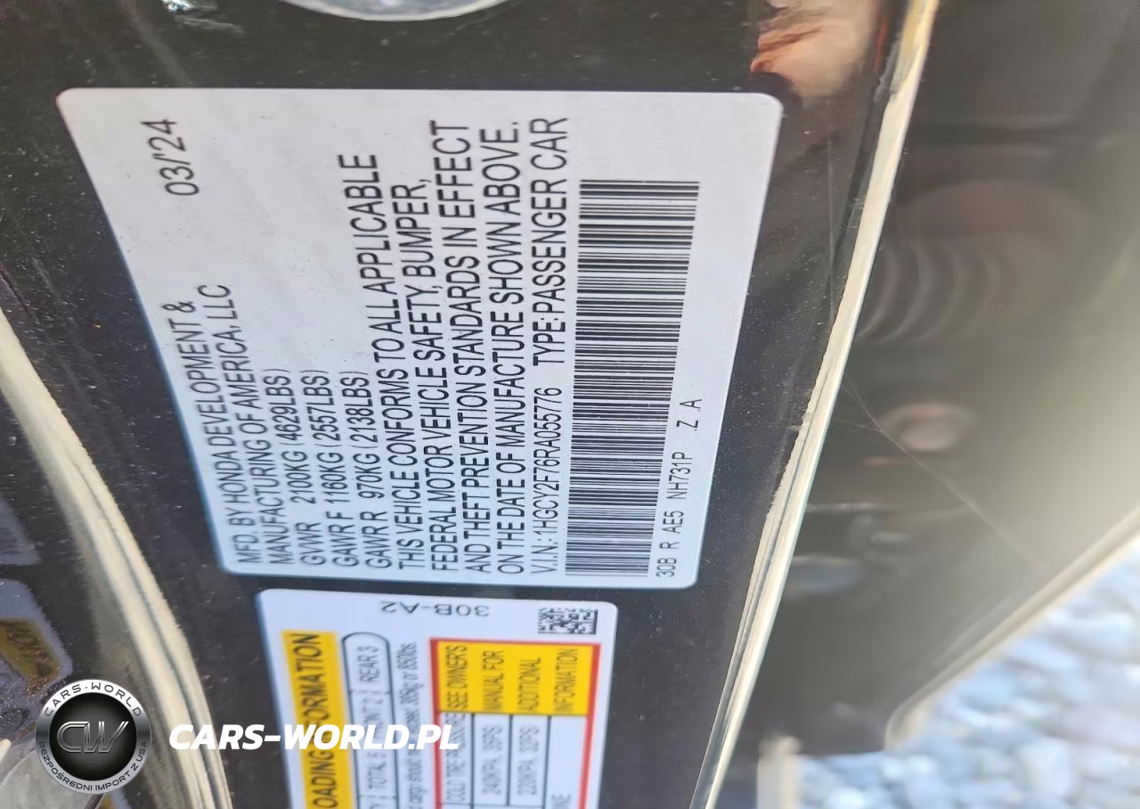 2024 Honda Accord Hybrid Sport-L VIN:1HGCY2F76RA055776 - 12