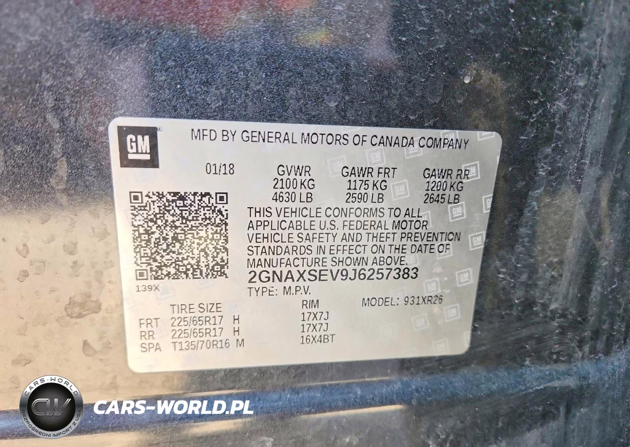 2018 Chevrolet Equinox Lt VIN:2GNAXSEV9J6257383 - 13