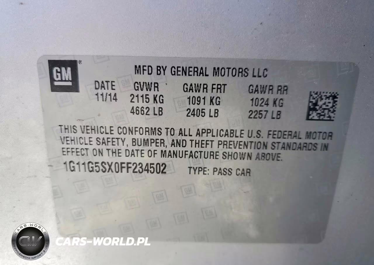 2015 Chevrolet Malibu Ltz VIN:1G11G5SX0FF234502 - 12