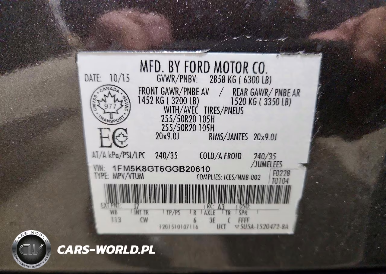 2016 Ford Explorer Sport VIN:1FM5K8GT6GGB20610 - 13