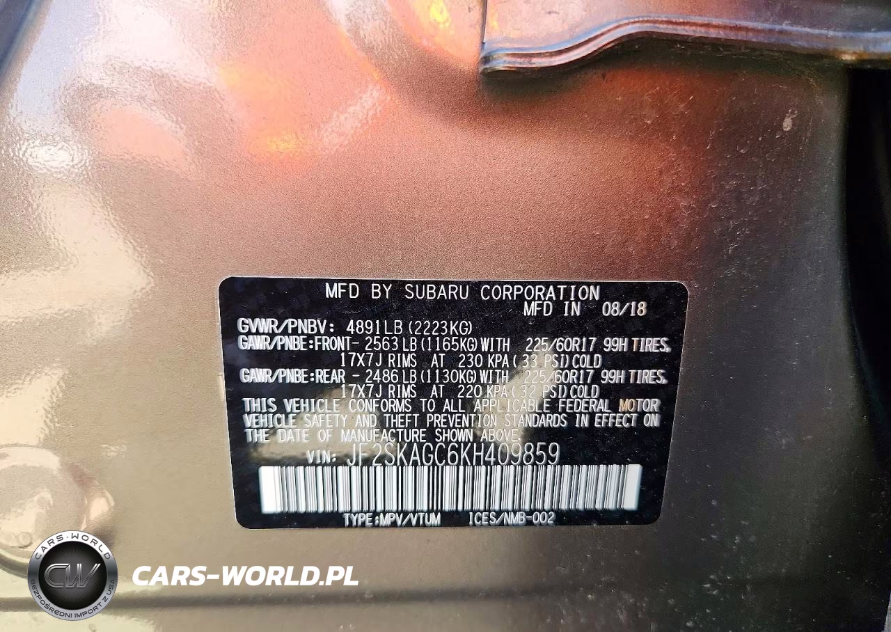 2019 Subaru Forester Premium VIN:JF2SKAGC6KH409859 - 12