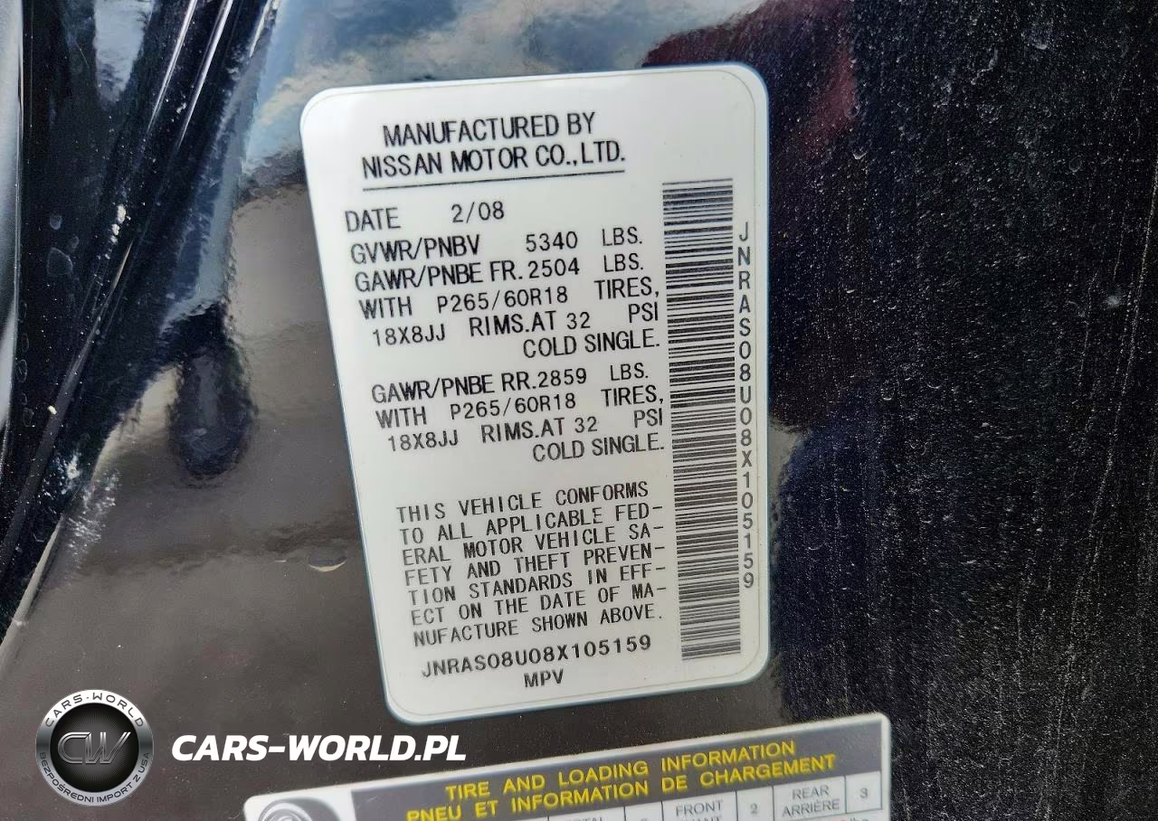2008 Infiniti Fx35 Base VIN:JNRAS08U08X105159 - 13