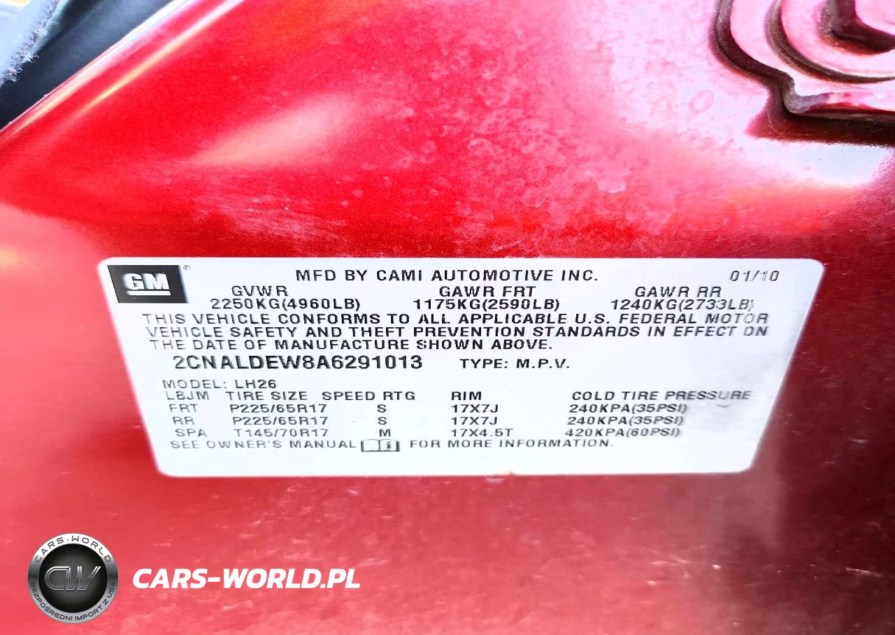 2010 Chevrolet Equinox Lt VIN:2CNALDEW8A6291013 - 13