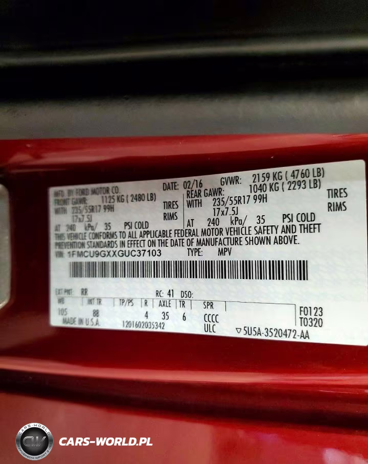 2016 Ford Escape Se VIN:1FMCU9GXXGUC37103 - 13