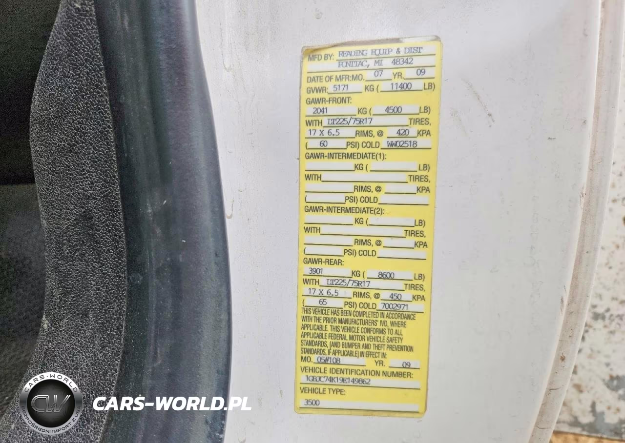 2009 Chevrolet Silverado C3500 VIN:1GBJC74K19E149862 - 12