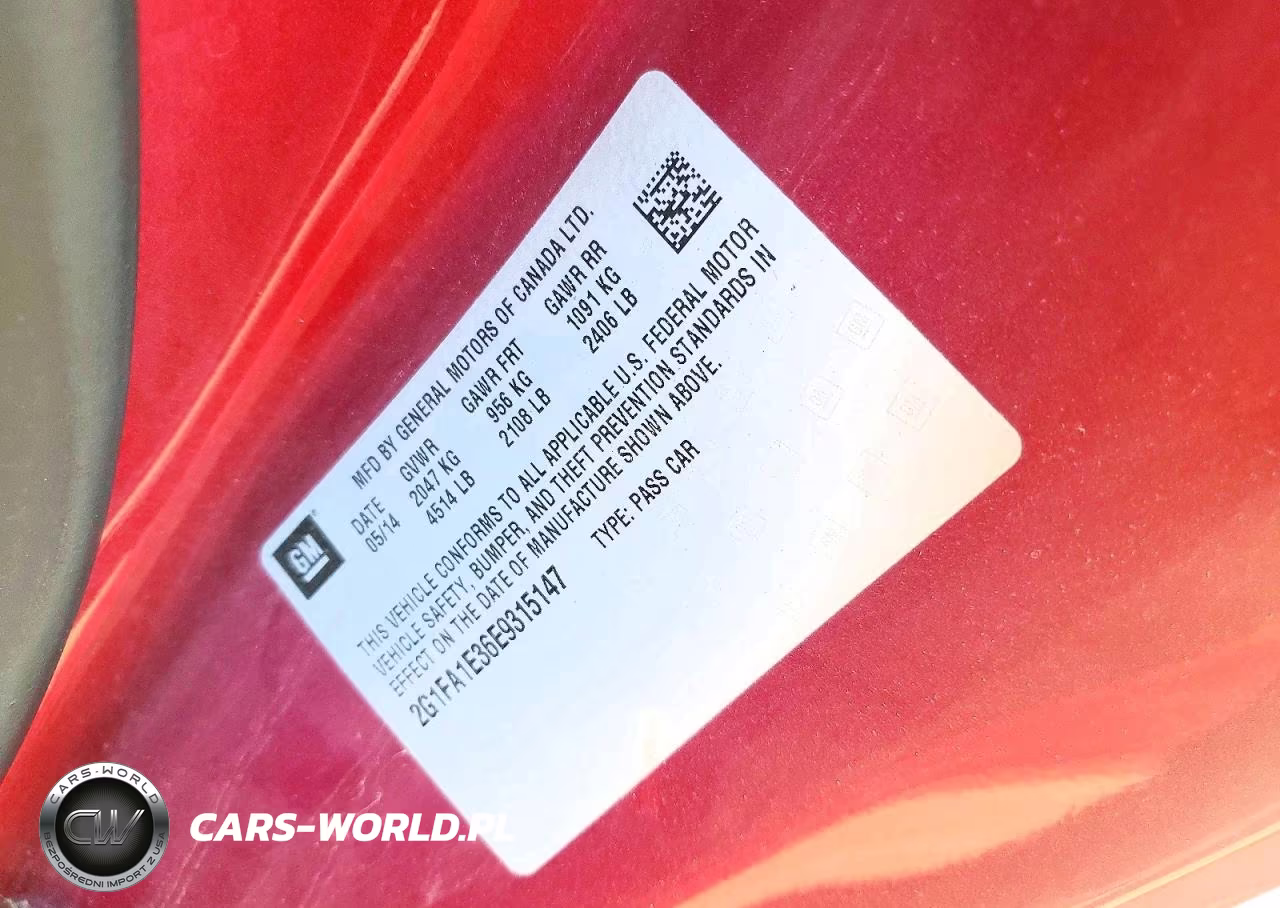2014 Chevrolet Camaro Ls VIN:2G1FA1E36E9315147 - 12
