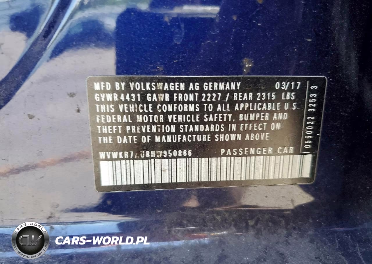 2017 Volkswagen E-Golf Se VIN:WVWKR7AU8HW950866 - 12
