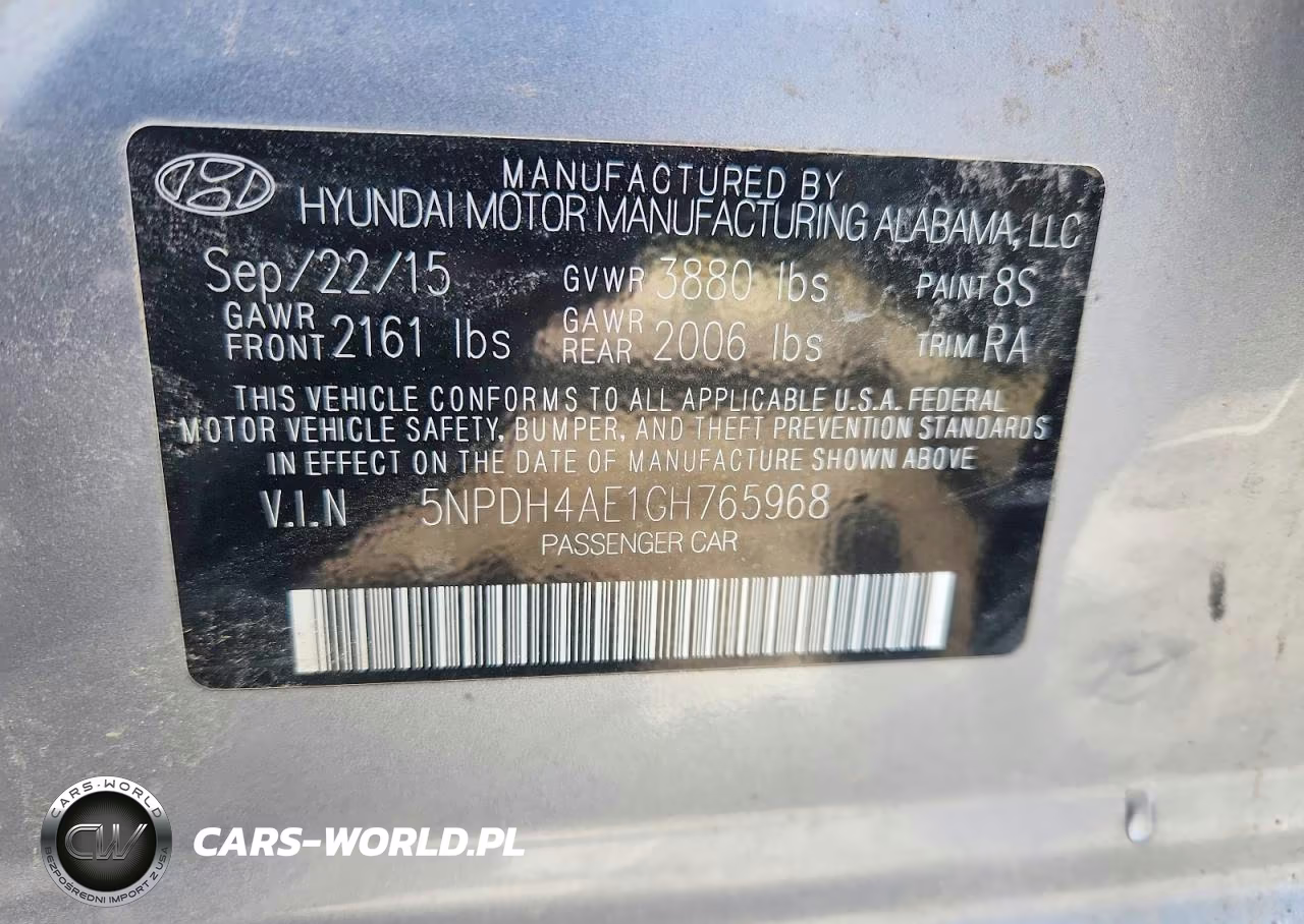 2016 Hyundai Elantra Se VIN:5NPDH4AE1GH765968 - 13