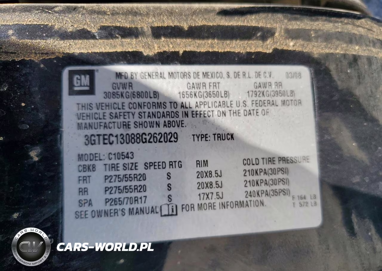 2008 GMC Sierra C1500 VIN:3GTEC13088G262029 - 12