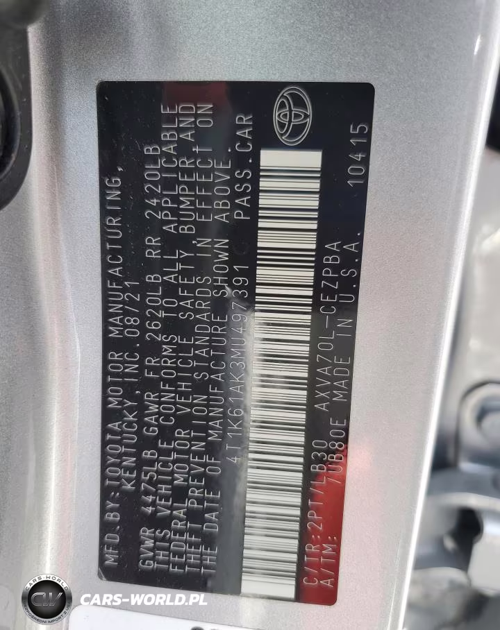 2021 Toyota Camry Xse VIN:4T1K61AK3MU497391 - 12