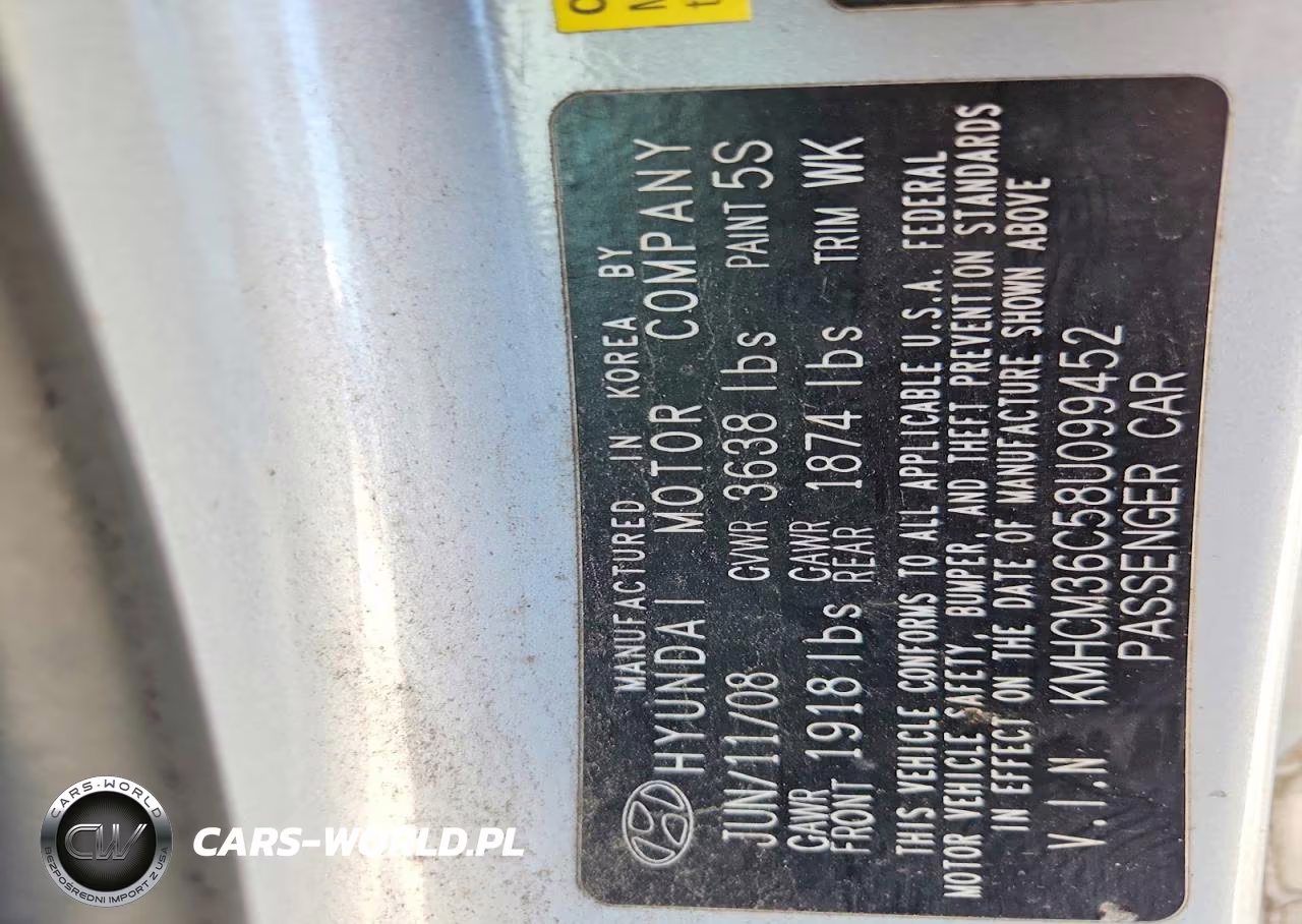 2008 Hyundai Accent Gs VIN:KMHCM36C58U099452 - 12