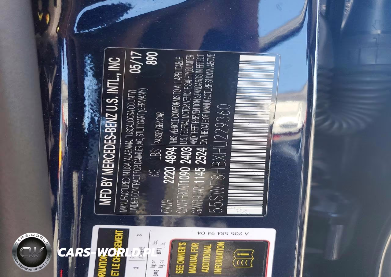 2017 Mercedes-Benz C 63 Amg-S VIN:55SWF8HBXHU229360 - 12